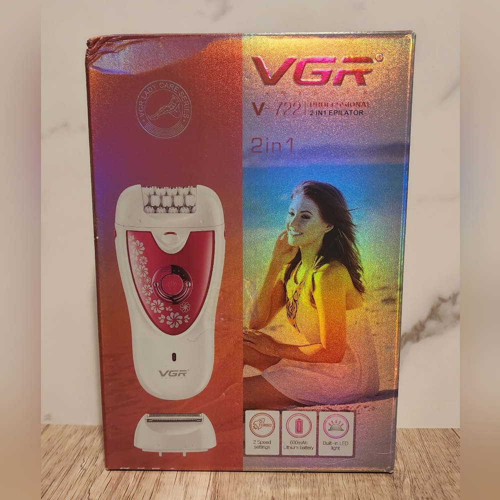 VGR Voyager V-722 Professional Epilator 2 in 1 - Pink and White
